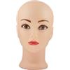 Milageto Testa di manichino realistica, espositore per parrucche, modello di testa di manichino multiuso leggero per trucco, parrucchiere, cappello, gioielli, donne