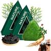 Générique Nature Triangle Shampoo Bar, Nature Seven Green Soap Shampoo, shampoo solido naturale a base di erbe, cura detergente e nutriente delicato per capelli dall'aspetto sano (2 pezzi)