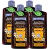 FEI FAN Shampoo Erboristico Extra Dolce CAMOMILLA, Per Capelli Chiari. Il 98,8% Degli Ingredienti è Naturale o Di Origine Naturale 250ml (4 Flaconi)