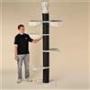 RHRQuality Tiragraffi per gatti di grossa taglia - Maine Coon Tower Plus - Altezza da 245 a 265 cm - con pali in sisal extra spessi da 20 cm - Blackline Créme