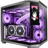 Mars Gaming Mc-3tcorelcd Case da gaming ATX con schermo IPS da 7,2" a triplo vetro temperato nero