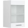 Vicco Mobile da cucina in vetro R-Line, Bianco lucido, 40 cm | 1 Anta · 1 Ripiano · Profondità - 31 cm · ✓ Liberamente combinabile · ✓ Tutto in vista