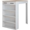 Vicco Tavolo da bar Repose, Bianco/Sonoma, 67 x 100 cm | per l'utilizzo come tavolo alto con ripiani regolabili