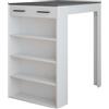 Vicco Tavolo da bar Repose, Bianco/antracite, 67 x 100 cm | per l'utilizzo come tavolo alto con ripiani regolabili