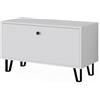 Vicco Panca per scarpe Siri, Bianco, 80 x 46 cm, utilizzabile per riporre le scarpe e come seduta