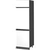 Vicco Armadio frigorifero R-Line, Bianco, 60 cm Forma a J, per la libera combinazione all'interno di sistemi cucina modulari