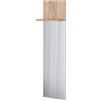 Vicco Appendiabiti da parete Siri, Rovere dorato, 36 x 135 cm con specchio, utilizzabile per riporre le scarpe e come seduta