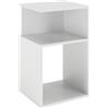 Vicco Comodino Elios, Bianco, 40 x 65.3 cm, adatto per riporre oggetti di uso quotidiano e lampade