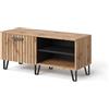 Vicco Panca per scarpe Amber, Quercia Wotan, 100 x 45 cm, per riporre libri, lampade e oggetti di uso quotidiano