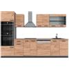 Vicco Cucina componibile R-Line, Rovere dorato, 300 cm con armadio alto, PL Rovere, adatto per combinazioni ed espansioni personalizzate