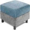 AQIGR Copri Pouf Fodera Poggiapiedi Quadrato 60x60 100x100 80x80 90x90 Copripoggiapiedi Elastico 50x50 40 x 40 Cover Sgabello Copertura Protettiva per Ottomana(Dusty Blue,60 x 60 cm)