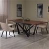Stilprojectstore - Tavolo da pranzo allungabile gambe incrociate nere L. 160x90- Arpa