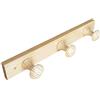 POMOLINE Appendiabiti da Parete 3 Posti Legno Pino Laccato Naturale 356 X 50 X 72 MM