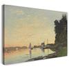 Printed Paintings Stampa su Tela (80x60cm): Claude Monet - Argenteuil, nel Tardo pomeriggio