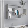 Rlxzsn Mensola sospesa da parete, grigio cemento, per bagno, soggiorno, cucina, camera da letto e più libreria