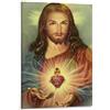 Langge Immagini a Parete 50x70cm Senza Cornice Sacro Cuore di Gesù Poster Poster Pittura Decorativa Tela Wall Art Soggiorno Poster Camera da Letto Pittura