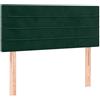 vidaXL Testiera a LED Verde Scuro 100x5x78/88 cm in Velluto