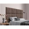 DHOME Testiera Imbottita Composta da Pannelli Autoadesivi Intercambiabili in Tessuto Aqualine Letto Lusso Camera da Letto Imbottita (Marrone, 180cm)
