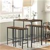 buybyroom Tavolo da pranzo con 4 sedie, set e tavolo da bar - motivo fiamma dinamico, 100 x 60 x 90 cm