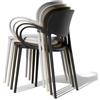 Connubia 4 Sedie con braccioli Abby CB2192 Colore Nero Opaco P15