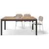 PAZZO DESIGN Tavolo allungabile Thomas, Rovere Rustico, Gambe Nere, Tavolo Cucina, Soggiorno, Made in Italy, 160x80 cm id_2380