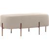 Brigros WeHome - Pouf Poggiapiedi In Tessuto, Pouf Sgabello Per Arredo Casa, Sgabelli Cucina, Soggiorno, Camera Da Letto, Ufficio, Poggiapiedi Da Scrivania, Vari Modelli e Colori (Rettangolare, Grigio)