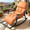 TerraVibe Sedia a dondolo, per soggiorno, camera da letto e balcone (arancione)