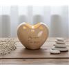 Mondocreazioni Porta Candela Cuore in Porcellana con Frase bomboniera per Matrimonio, Nascita, ricorrenze, Battesimo, Comunione, cresima Harmony (Tortora - PRMT26168)