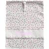 La Chiocciolina Sacchetto Porta Corredino Personalizzato con Nome Ricamato, Porta Corredino in Cotone con Personalizzazione, Sacca Porta corredino Neonato con Nome Ricamato (44 Millerighe Fiori Rosa)