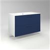 Diventa Modello Diva Frame, Mobile Bagno Sospeso 90cm con 2 cassetti spaziosi e lavabo dal design moderno, colore blu e bianco