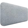 DHOME Testiera Imbottita Liscia Arrotondata in Tessuto Aqualine per Parete Acustica Testate Letto Fonoassorbenti Camera da Letto (Grigio Perla, 80cm)