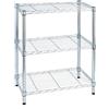 Giordanoshop Scaffale in Acciaio Cromato 3 Piani 36X60X75Cm Tosini Light AC1424-3