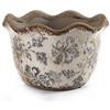 Gicos Vaso in Ceramica Tondo 18 * 18 * 12 cm Colore Anticato schabby Chic casa Giardino EXC-753572