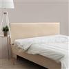 DHOME Testiera in similpelle o tessuto Acualine Liscio DUAL divisa in 2 pezzi Testiera imbottita di fascia alta Tappezzeria moderna (Similpelle Beige, 180cm Dual (Letto 180/190))