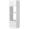 Vicco Mobile cucina microonde R-Line, Bianco lucido, 60 cm, per la libera combinazione all'interno di sistemi cucina modulari