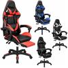 TANIASHOP Sedia da Gaming Ergonomica Reclinabile fino a 135° con Poggiapiedi Cuscino Supporto Lombare e Poggiatesta con Rotelle Rotazione a 360°, Pistone a Gas Poltrona da Ufficio Portata 125kg (Blu)