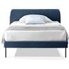 EVERGREENWEB MATERASSI & BEDS EVERGREENWEB Letto Piazza e mezzo in doghe in legno e testata quadrata stondata| facile da montare, Letto di Design | Colore Blu |Mod. Tokio