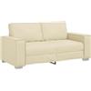 vidaXL Divano a due posti Crema 180 cm Pelle Sintetica, Soggiorno, divano moderno, poltrona elegante, design rettangolare, ecopelle resistente, posti morbidi, seduta ergonomica