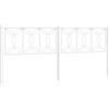 vidaXL Testiera di Ricambio in Metallo Bianco 200 cm, testiera Letto, testiera Letto Matrimoniale, testiera, Testata Letto, Testata Letto Matrimoniale, Testata