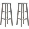 vidaXL 2X Sgabelli da Bar Robusti Stile Contemporaneo con 2 Poggiapiedi Comodi Sedie Alte Angolo Cucina Antracite in MDF Telaio in Acciaio