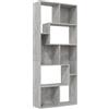 vidaXL Libreria Grigio Cemento 67x24x161 cm in Truciolato