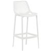 CLP Sgabello da Giardino Resistente alle intemperie Air, con Schienale, Resistente ai Raggi UV, in plastica Facile da Pulire, Fino a 160 kg, Colore:Bianco