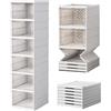 PAIDE P Scarpiera Salvaspazio Pieghevole. Scaffale Plastica Organizzatore di Scarpiere Per Ingresso, Armadio e Corridoio. Scatole Porta scarpe Impilabili Con Porta. (x 6 Scomparti)