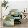 Morbuy Copripoltrona 1 Posto Elasticizzato, Chesterfield 2 Pezzi, Copripoltrona con Cuscino Separato Universale - Lavabile Fodera per Soggiorno Bar Reception (Verde)