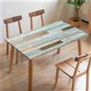 Morbuy Tovaglia Antimacchia Stampa con Elastico Rettangolare,Lavabile Tovaglia da Tavolo con Bordo Elastica,per Esterno,Patio,Cucina Protezione Tavolo (4ft=122x61cm,Grana del Legno 5)