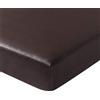 Hiseng Copriseduta Divano Elasticizzato 1 2 3 4 posti in Pelle PU Impermeabile Coprisedile Divano Fodera per Cuscino con Banda Elastica Antiscivolo Coperture per Mobili (Marrone,1 Posto)