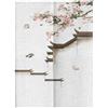 Surwin Tenda da Porta Interna Giapponese in Lino, Tende Oscuranti Noren Stile Cinese Stile Giapponese Tende da Cucina Tenda da Divisoria per Finestra Cucina Ristorante (Fiore di Prugna,85x150cm)