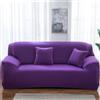 Odot Copridivano 4/3/2/1 Posti Poliestere Colore Scuro, Copridivano Elasticizzato Universale, Copri Divano AntiGraffio, Copri Divano con Braccioli, Fodera Divano Antiscivolo (1 Posto,Viola Scuro)