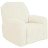 Chickwin Copripoltrona Relax Reclinabile 1/2/3 Posto, Copripoltrona Relax Universale con Tasche Fodere Poltrona Relax Lavabile Rimovibile Copertura per Poltrona Reclinabile (1 Posto,Beige)
