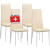 Albatros 2702 Milano Set di 4 sedie da Pranzo, Beige